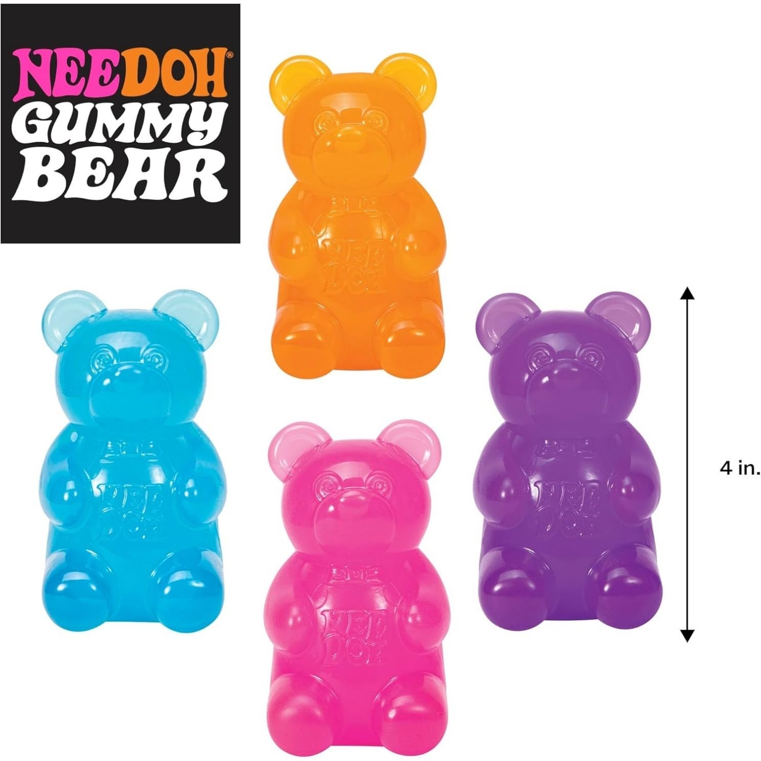NeeDoh Gummy Bear ¨C Jelly Sensory Toy ¨C 3.5″