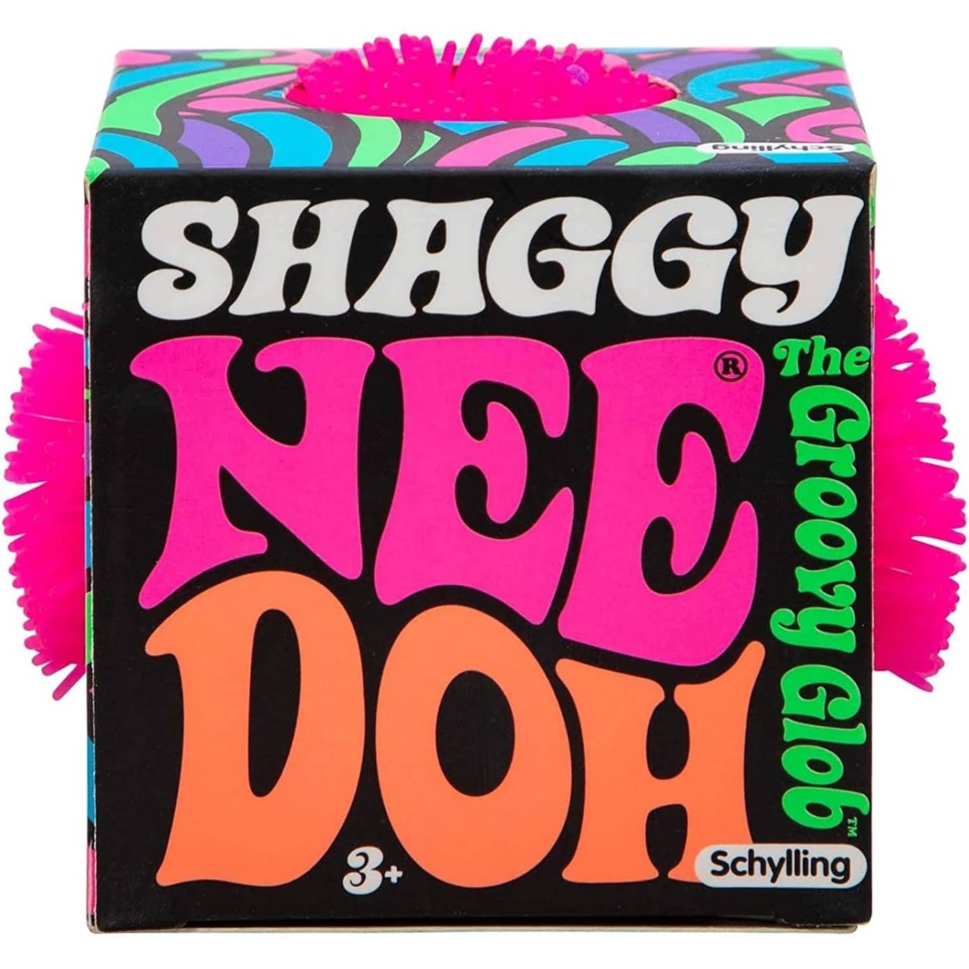 NeeDoh Shaggy Ball ¨C Neon Squishy ¨C 3 Pack