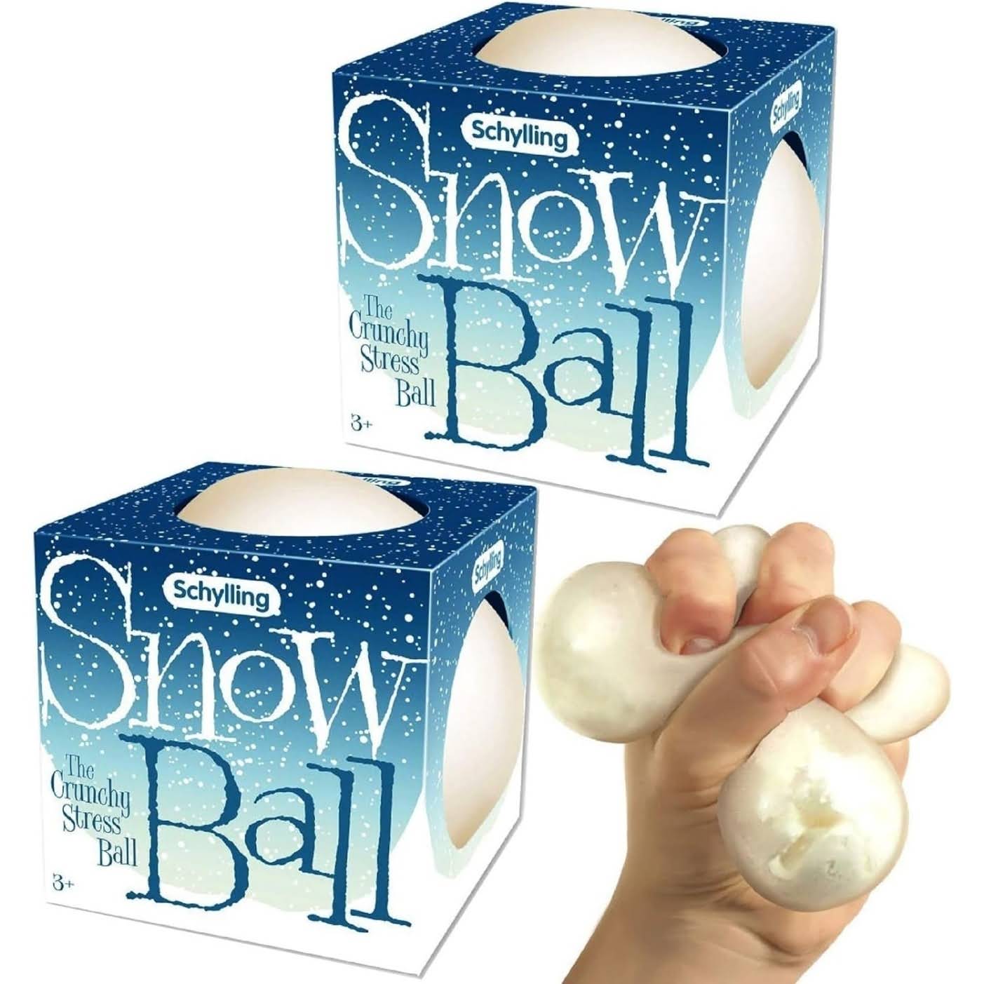 NeeDoh Snow Ball Stress Balls ¨C Crunchy &amp; Squishy ¨C 2 Pack