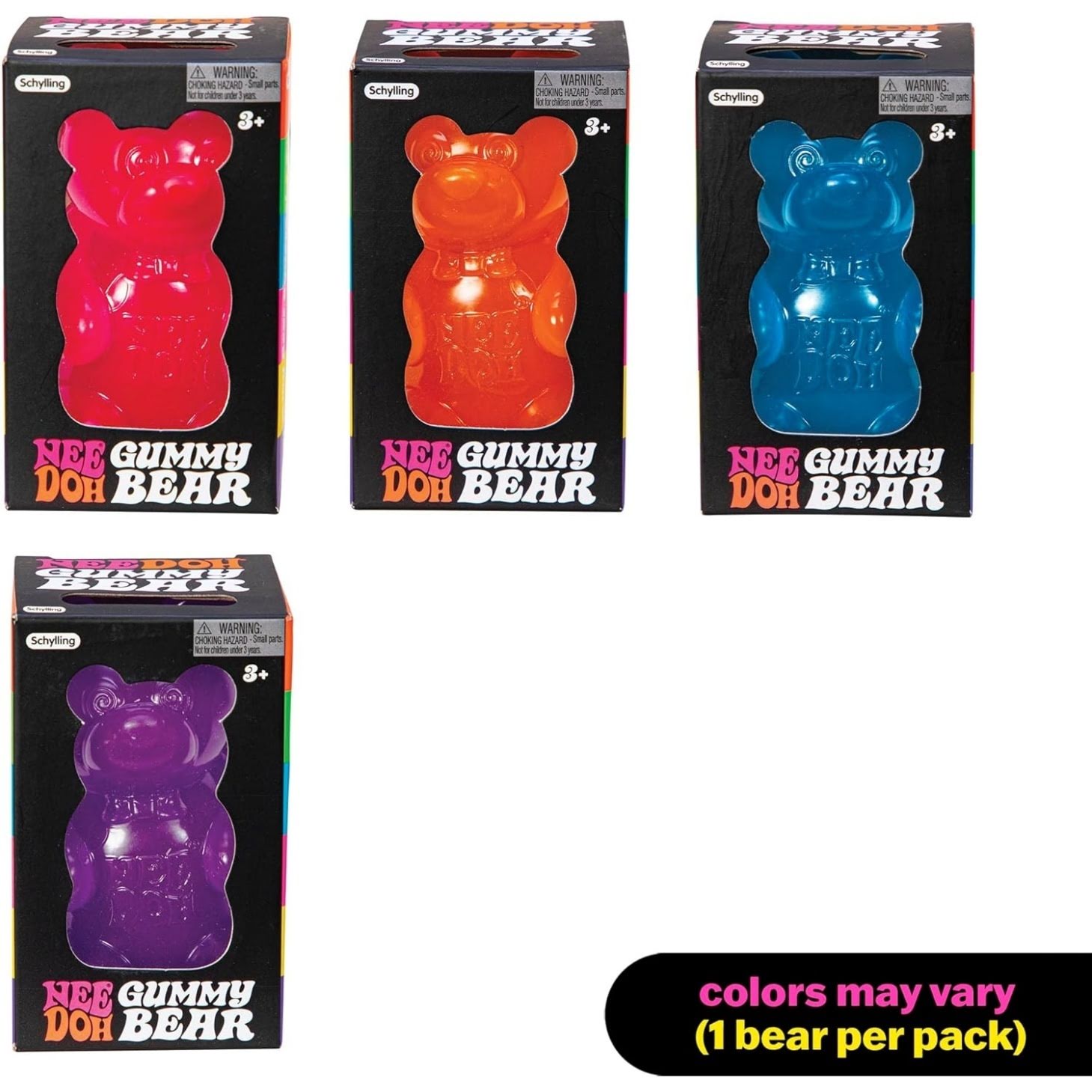 NeeDoh Gummy Bear ¨C Jelly Sensory Toy ¨C 3.5″