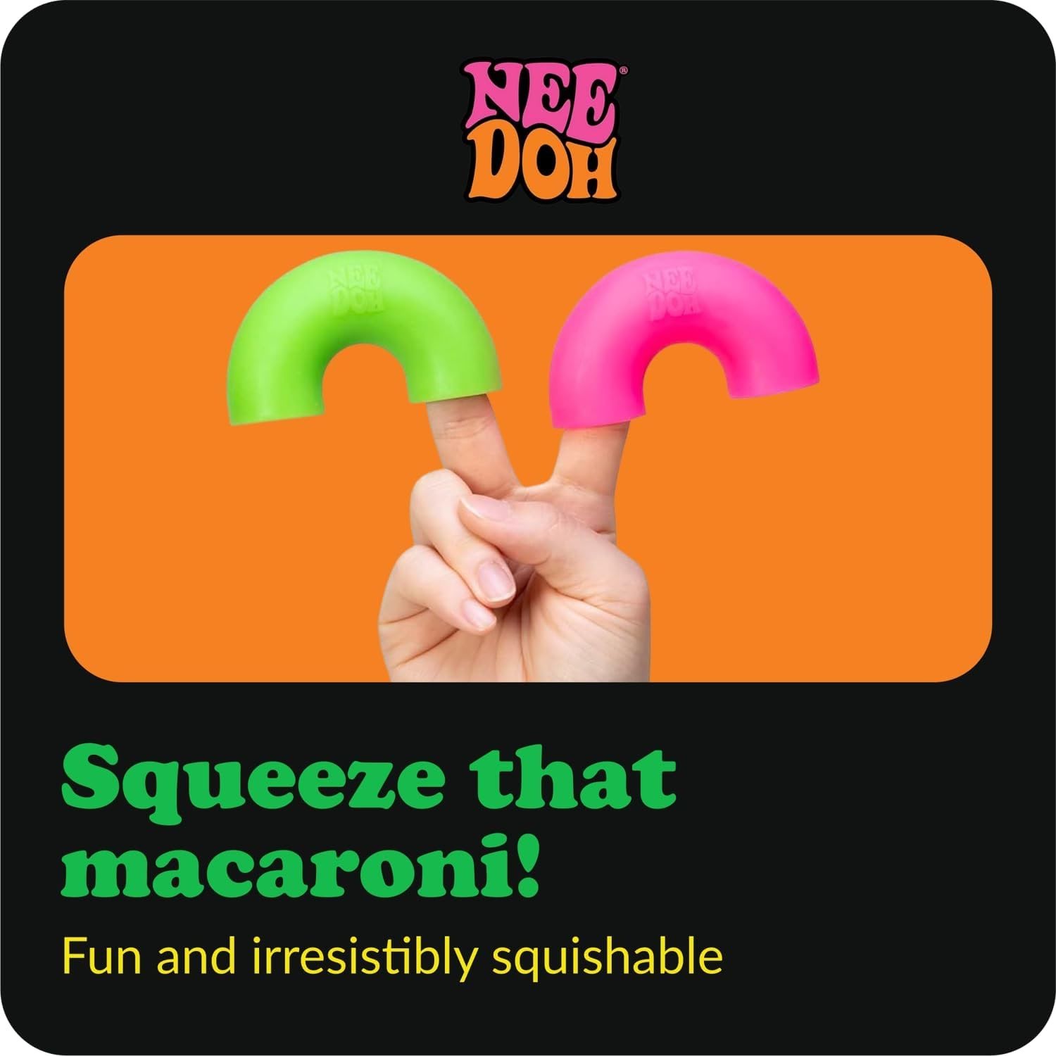 NeeDoh Mac ‘N’ Squeeze ¨C 4 Squishy Noodles ¨C Assorted