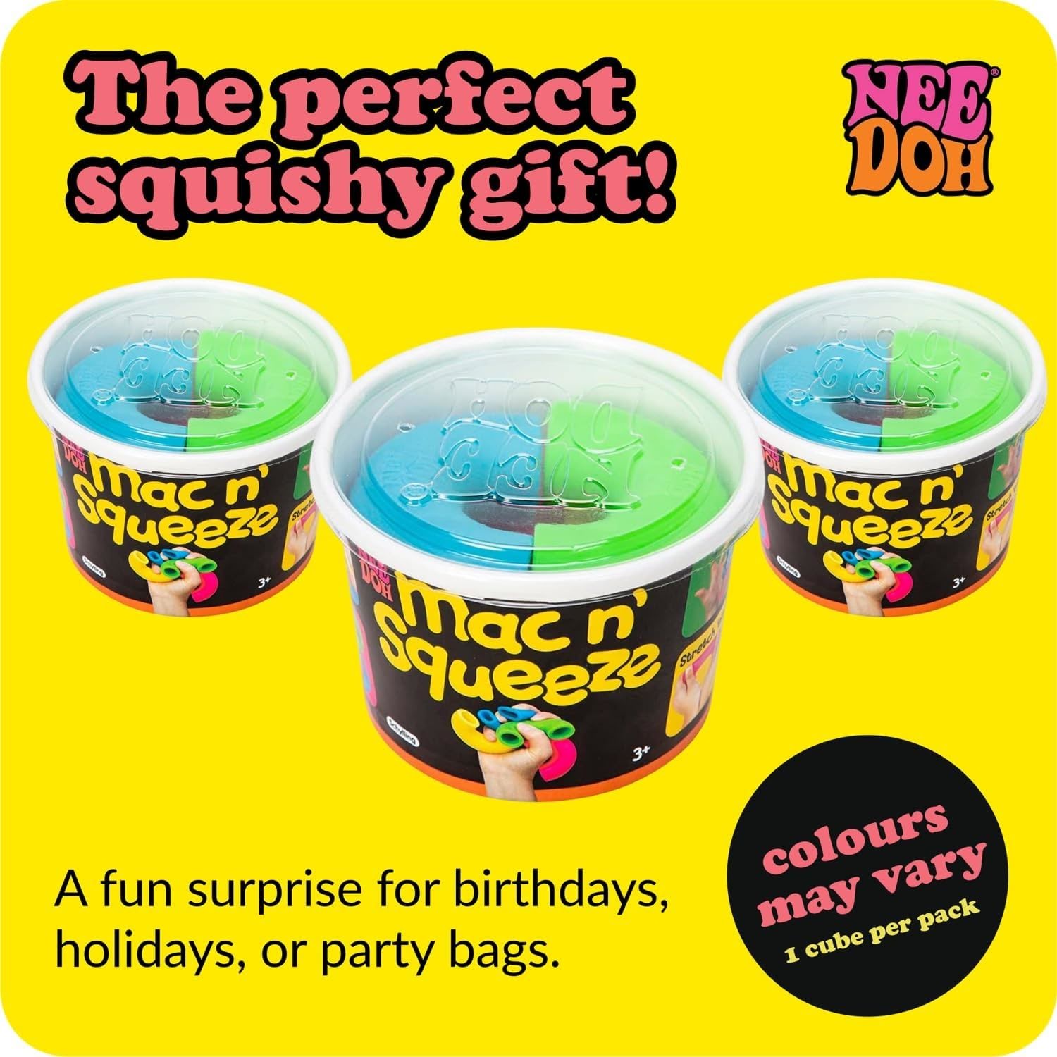 NeeDoh Mac ‘N’ Squeeze ¨C 4 Squishy Noodles ¨C Assorted