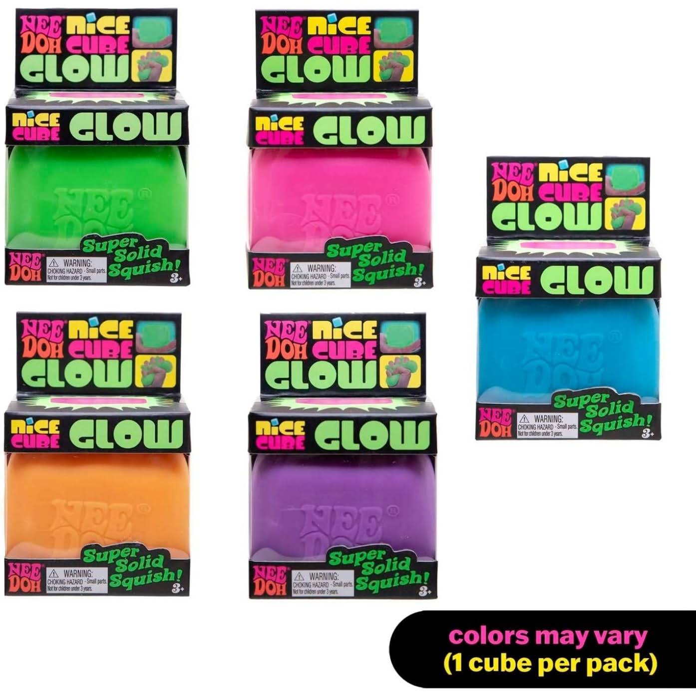 NeeDoh Nice Cube Glow ¨C Glows in the Dark ¨C Assorted