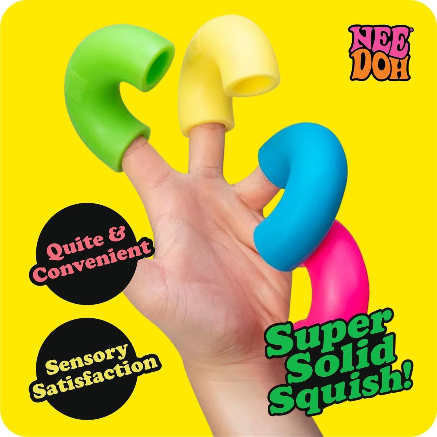 NeeDoh Mac ‘N’ Squeeze ¨C 4 Squishy Noodles ¨C Assorted