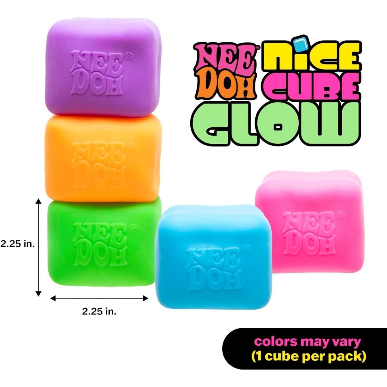 NeeDoh Nice Cube Glow ¨C Glows in the Dark ¨C Assorted